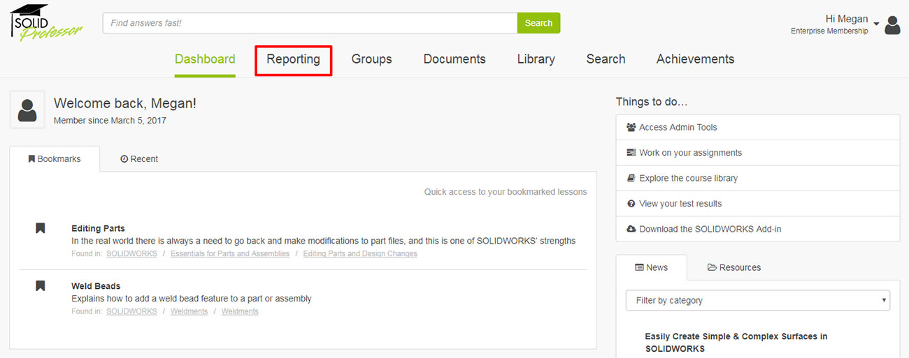 New Streamlined Reporting Features for Admins
